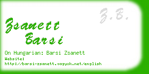 zsanett barsi business card